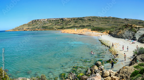 Billede på lærred Ramla Bay, Gozo, Malta