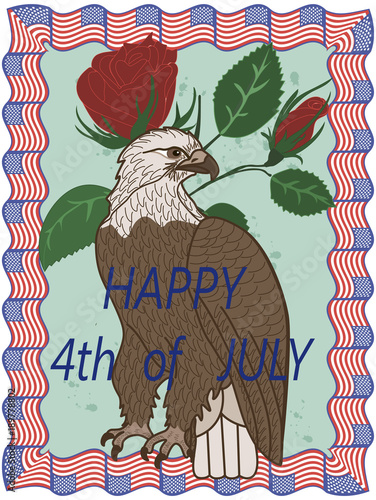 Happy 4 th July greeting card