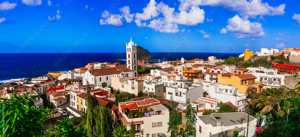 landmarks of Tenerife - colorful town Garachico. Canary islands of Spain
