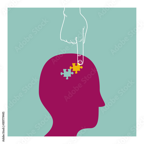 IN THE MENTAL PUZZLE EACH PIECE OCCUPIES ITS PLACE. MENTAL HEALTH.
Serie of metaphorical concepts.