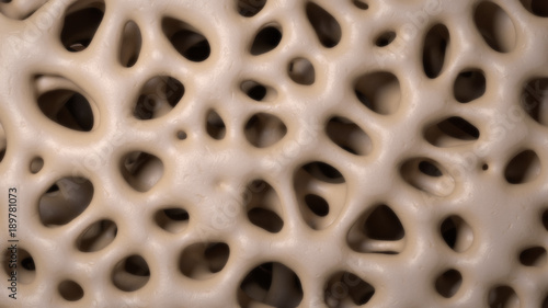 3D CG rendered image of healthy bone micro structure