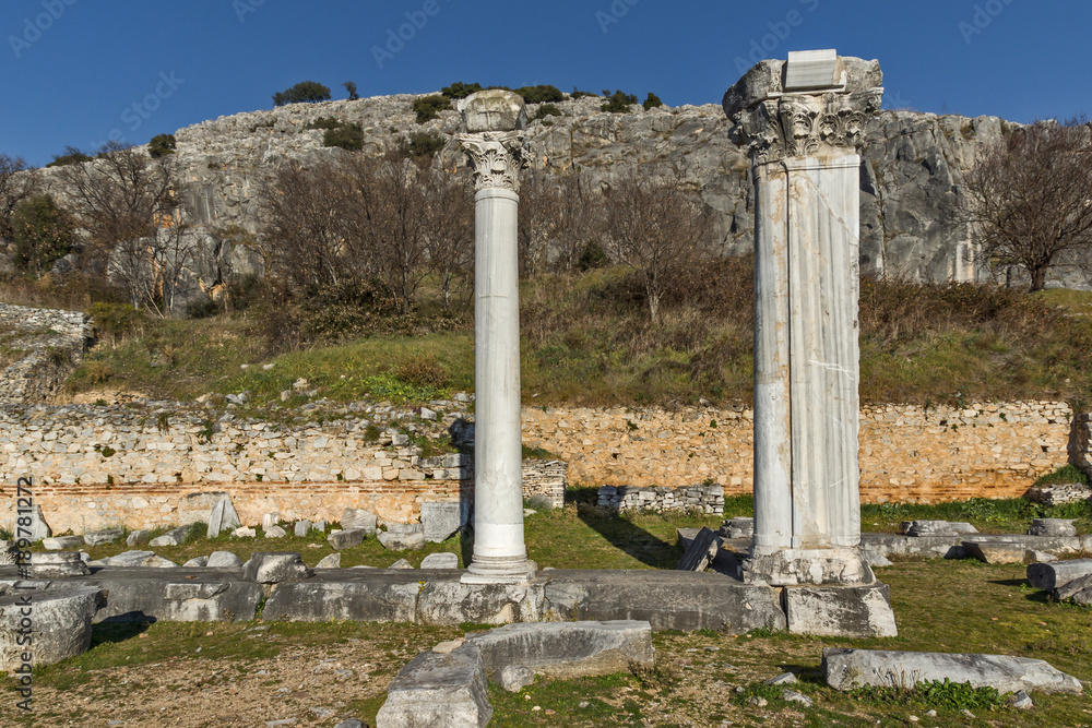 Ruins of the ancient city of Philippi, Eastern Macedonia and Thrace, Greece