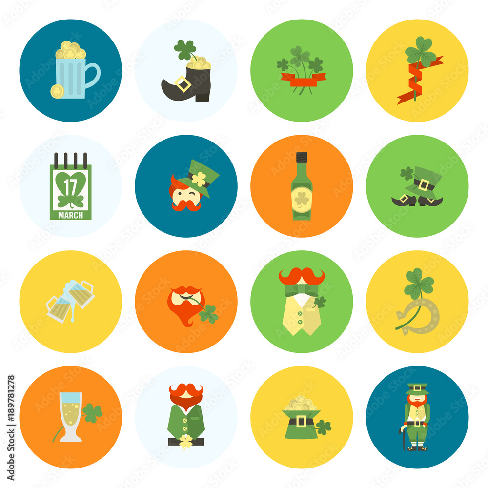 Saint Patricks Day Icon Set