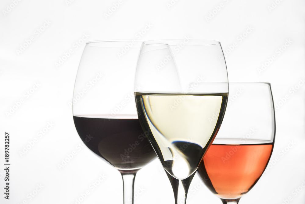 glasses with wine isolated on white background glasses with wine isolated on white background