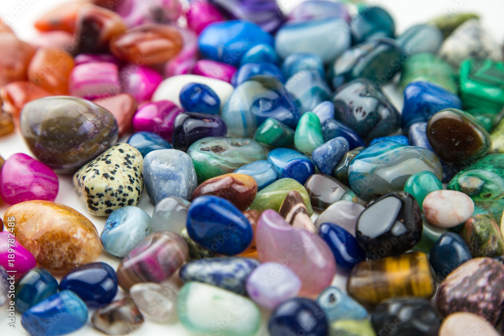 various tumbled bright coloured semi precious gemstones various tumbled bright coloured semi precious gemstones