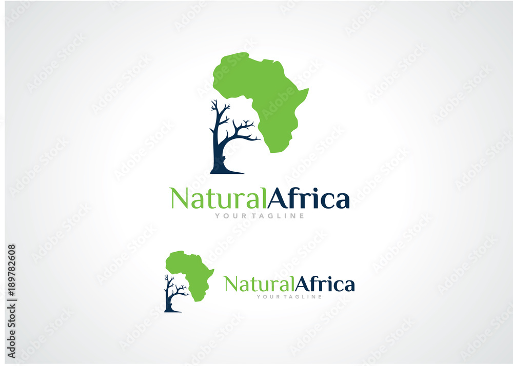 Natural Africa Logo Template Design Vector, Emblem, Design Concept, Creative Symbol, Icon