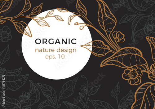 Floral template Tea branch