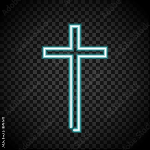 neon cross, glowing cross, religion, Christianity, Jesus crosses on transparent background.