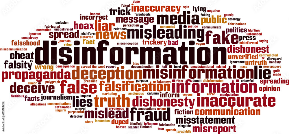 Disinformation word cloud