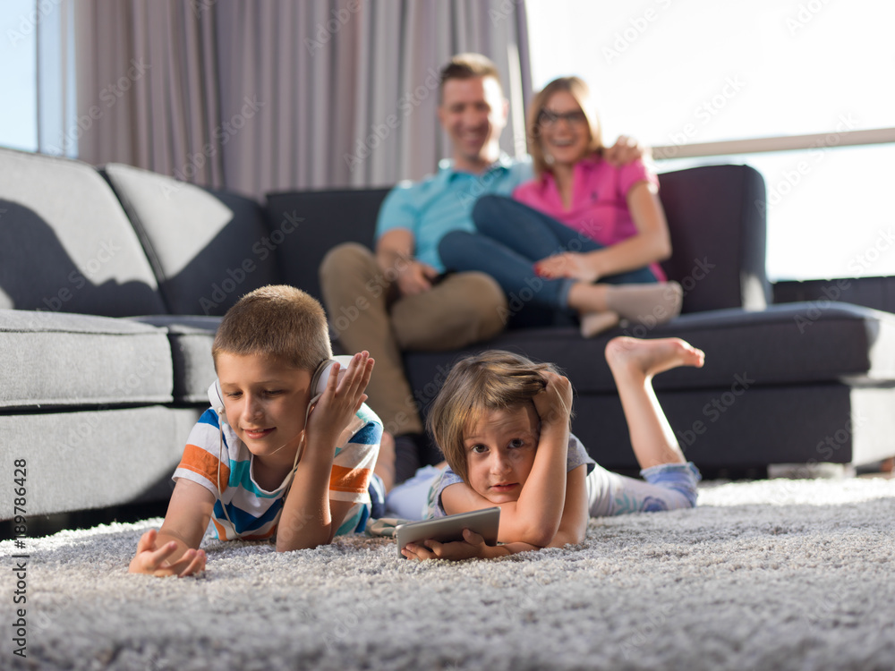 couple spending time with kids