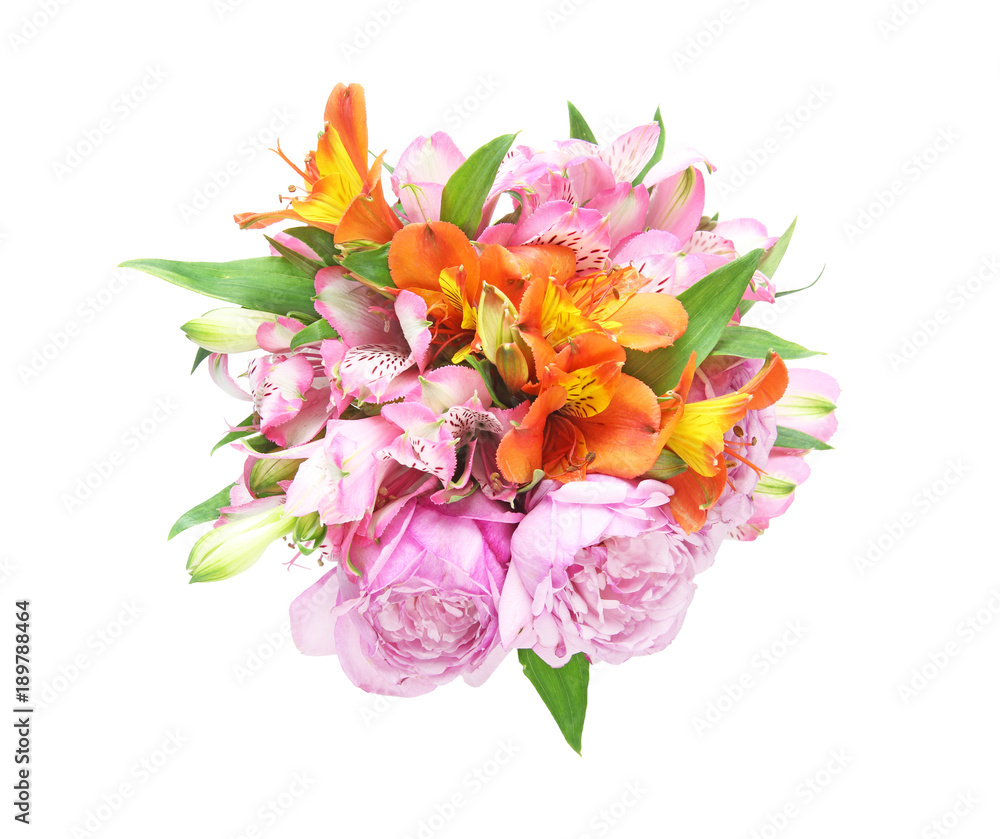 アルストロメリアと薔薇の花束 Stock 写真 Adobe Stock