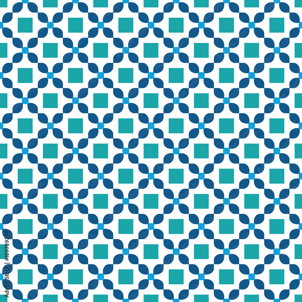 Geometric pattern in repeat. Fabric print. Seamless background, mosaic ornament, ethnic style. 
