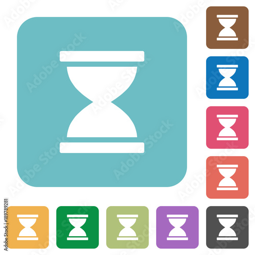 Hourglass rounded square flat icons