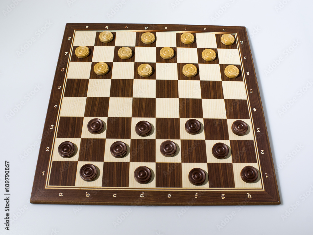 chessboard checkers game in a white background chessboard checkers game in a white background