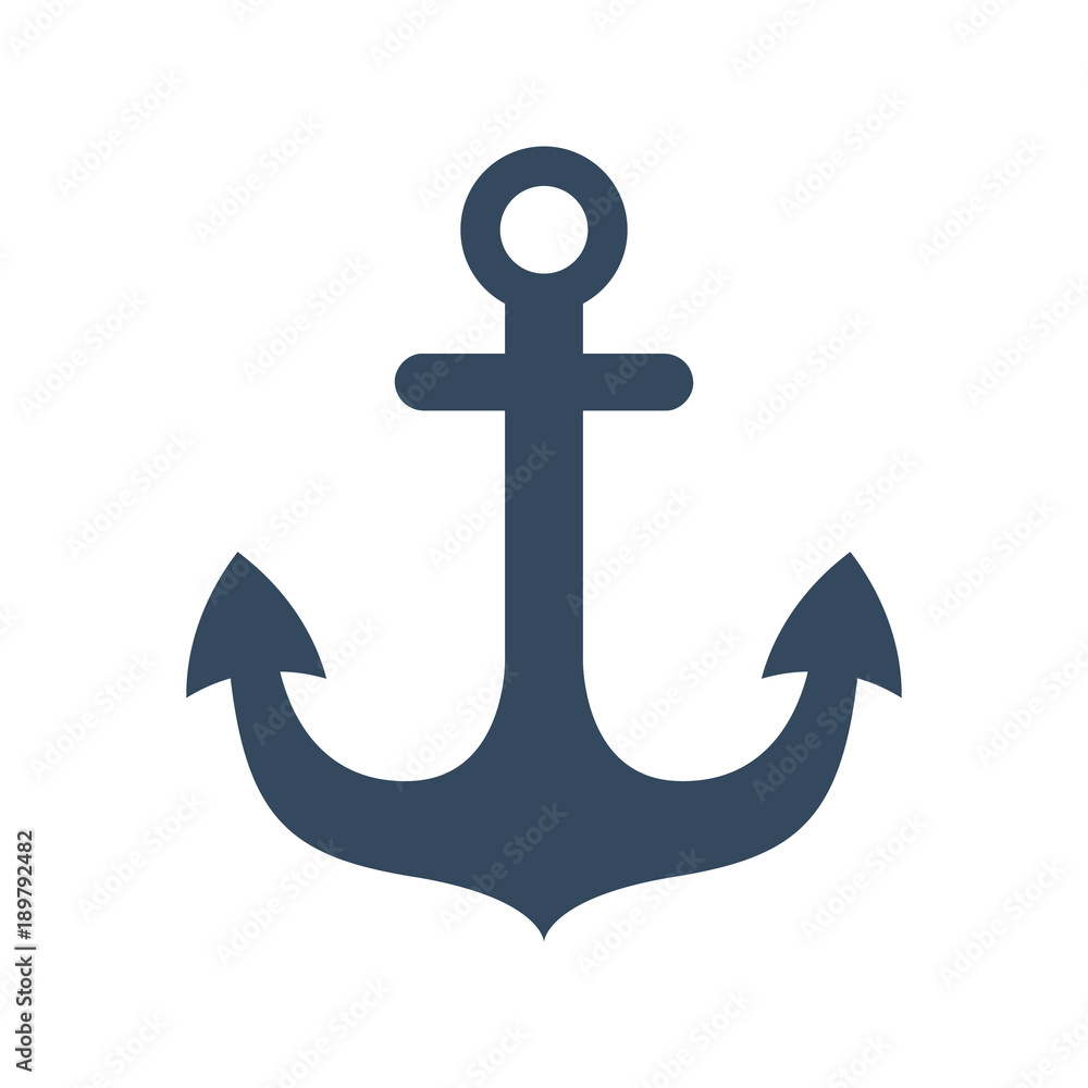 Anchor icon on white background. Anchor icon on white background.