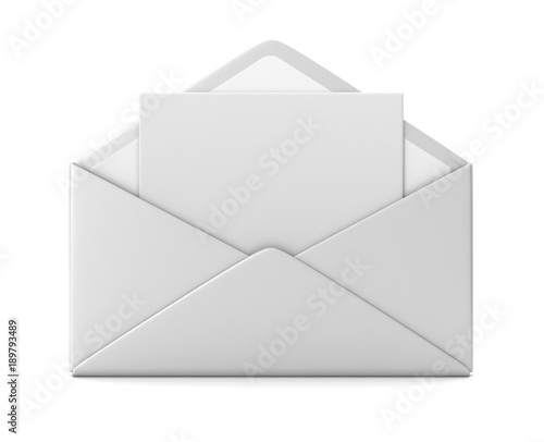 blank envelope concept 3d illustration