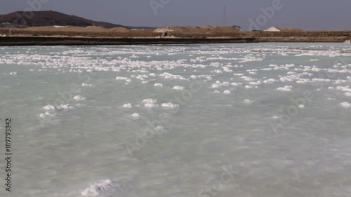  in the wind closeup of the   lake  wave  and salt  surface photo