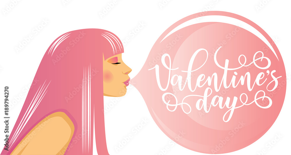 Valentine's Day inspirational lettering motivation poster