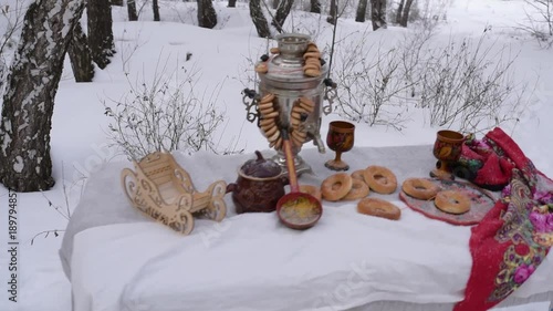 samovar on the table