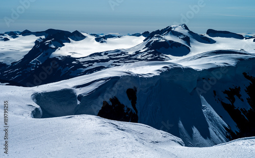 Galdhøpiggen - Norway's highest mountain - seen from Glittertind. Jotunheimen, Norway