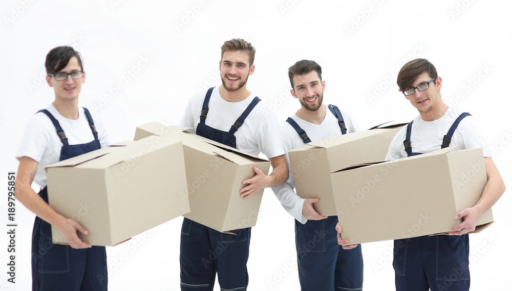 photo workers holding boxes when moving flats, photo workers holding boxes when moving flats,