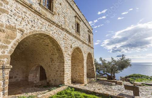 church of Panagia Odigitria in Byzantine town of Monemvasia  Greece  04 JAN 2018
