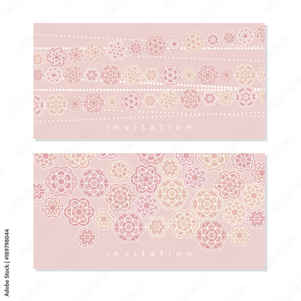 cute pale blossom pattern for baby shower, wedding, kids projects. vector illustration with geometric decorative sakura or almond blossom.