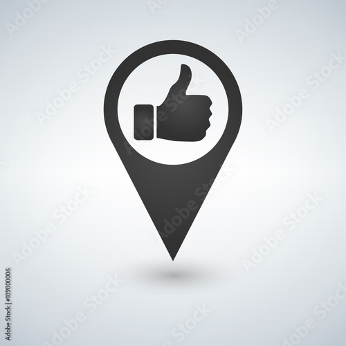 Map icon, LIKE icon, sign -...