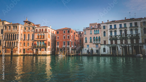 Typical Venetian architecture, romantic retro photograph