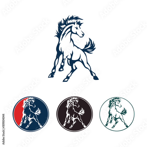 Photo Horse Logo Template Vector