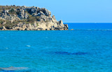 Rock in sea near  Agrigento, Sicily, Italy