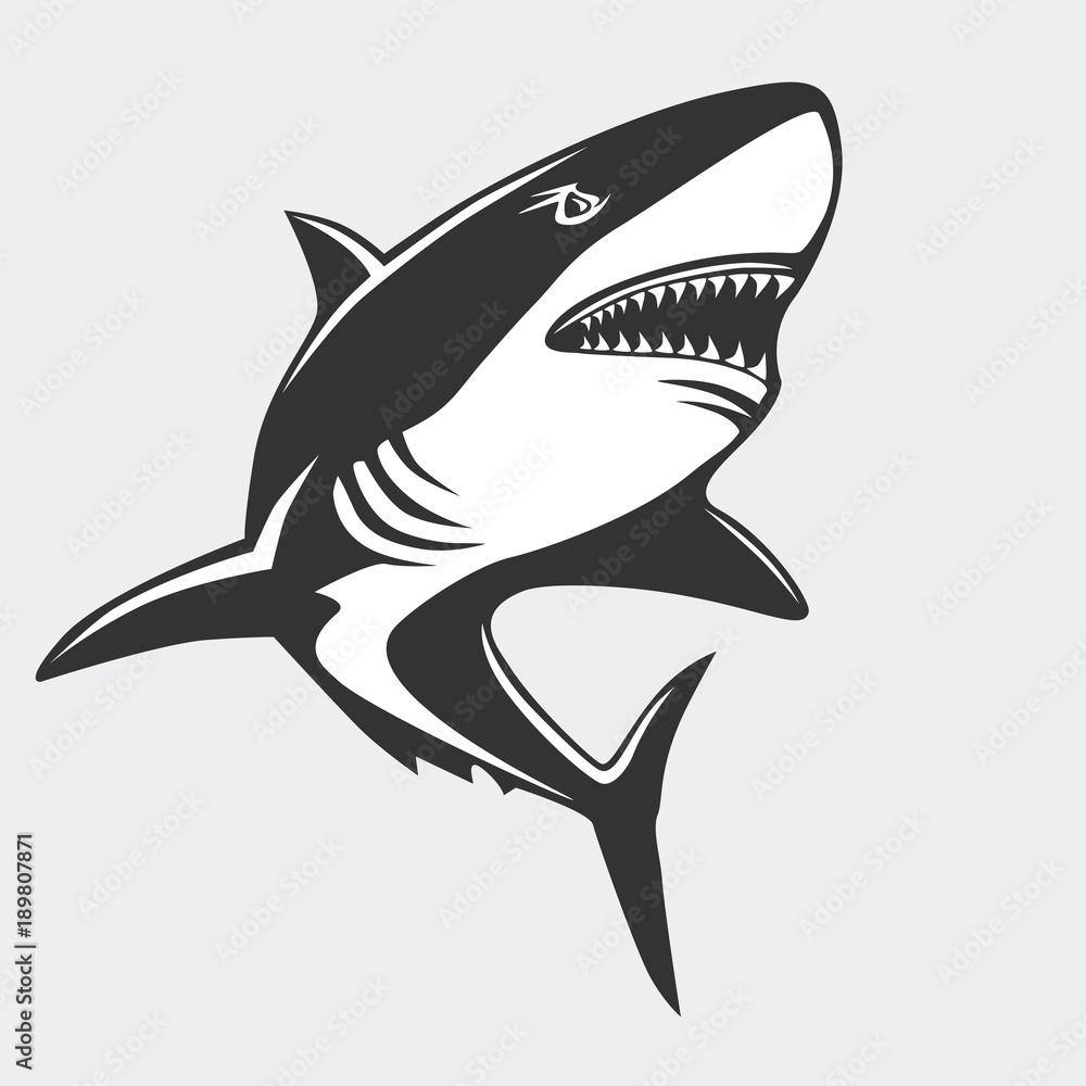 Obraz premium Shark emblem isolated on white