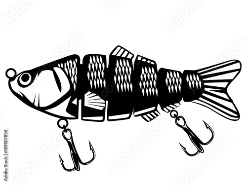 Fishing lure isolated on white