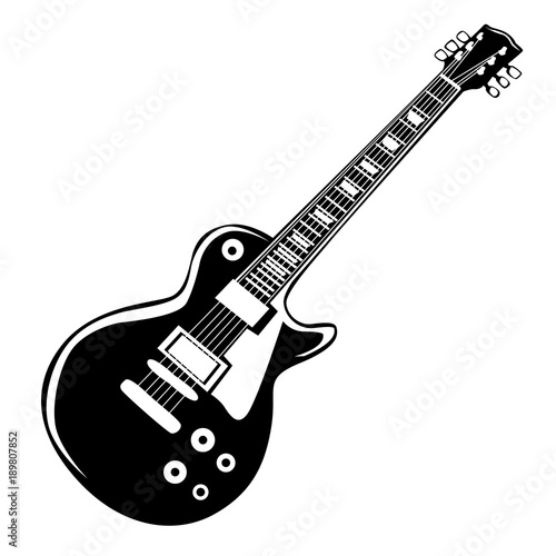 Guitar isolated on white