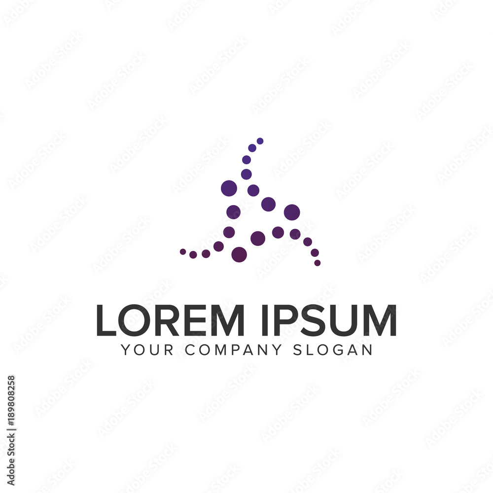 Fototapeta premium dot technology energy logo design concept template. fully editable vector