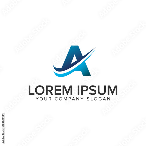 Cative Modern letter A Logo design concept template. fully editable vector photo