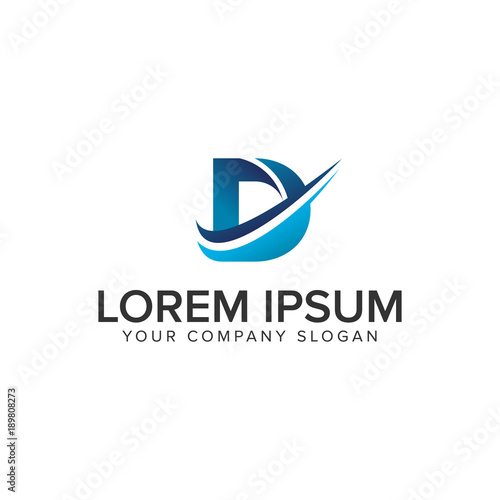 Cative Modern letter D Logo design concept template . fully editable vector