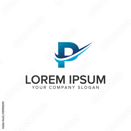 Cative Modern letter P Logo design concept template . fully editable vector
