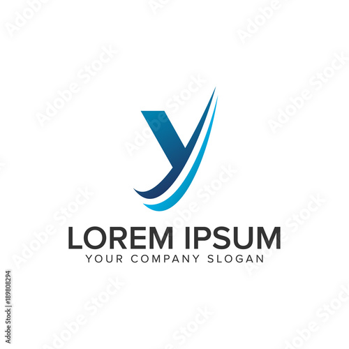 Cative Modern letter Y Logo design concept template . fully editable vector
