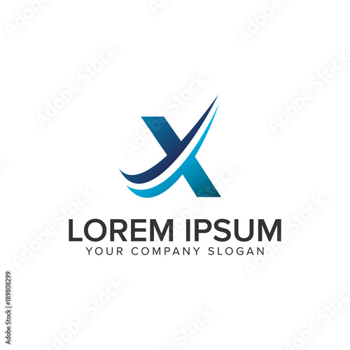 Cative Modern letter X Logo design concept template . fully editable vector photo