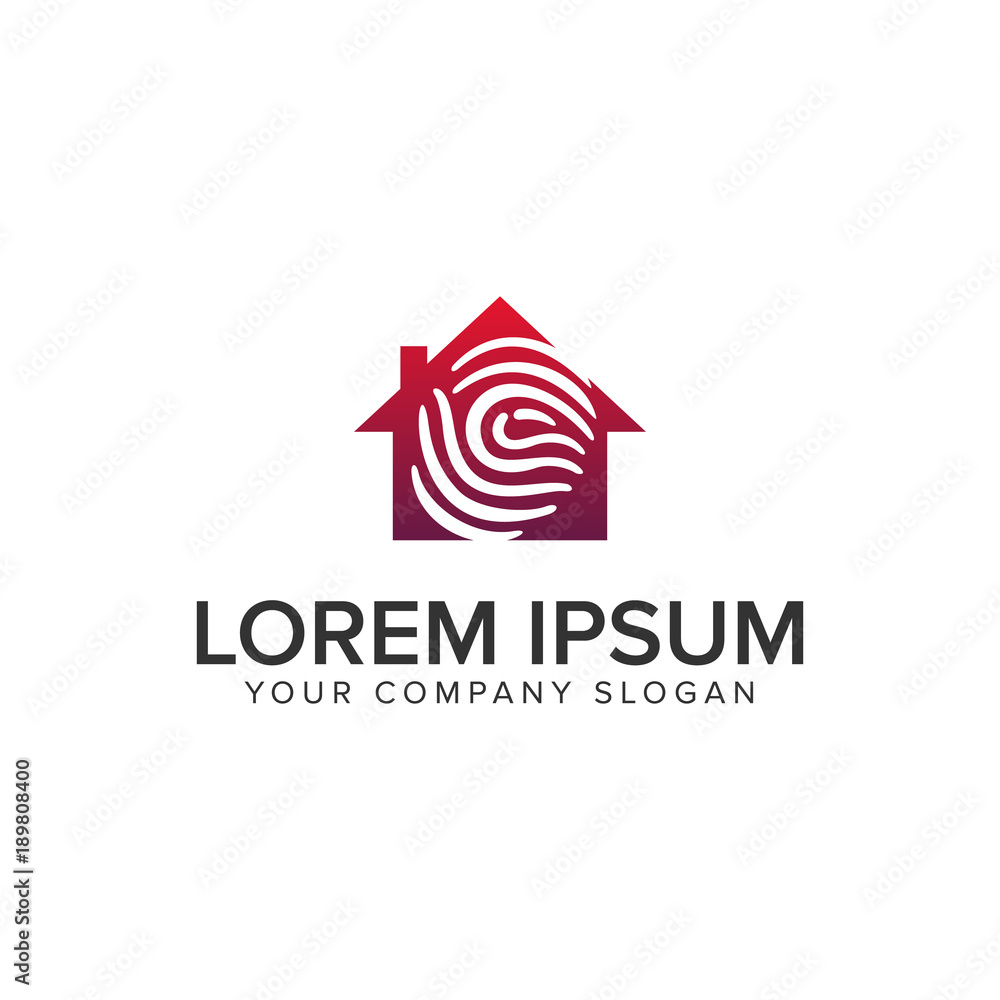 finger Print security real estate logo design concept template. fully editable vector finger Print security real estate logo design concept template. fully editable vector
