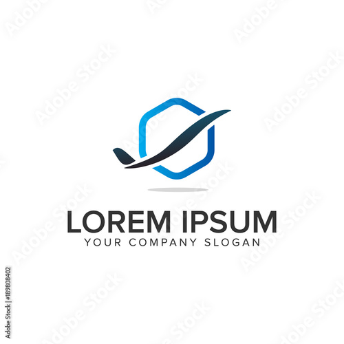 airplane logo . travel logo design concept template. fully editable vector