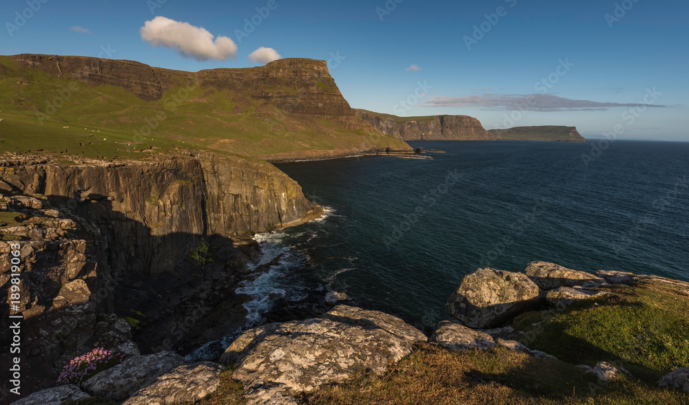Sea Cliff near Neist Point Lighthouse , Isle of Skye , Scotland