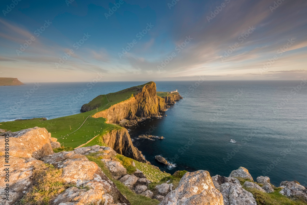 Neist Point Lighthouse near Glendale on the West Coast of the Is Neist Point Lighthouse near Glendale on the West Coast of the Is