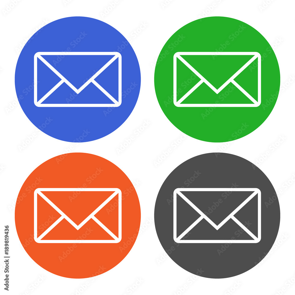 INCOMING MESSAGE button. ENVELOPE icon in circle. Vector. INCOMING MESSAGE button. ENVELOPE icon in circle. Vector.