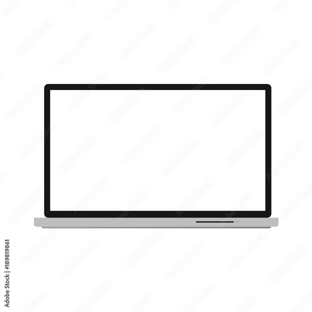 Flat laptop or notebook computer flat icon Flat laptop or notebook computer flat icon