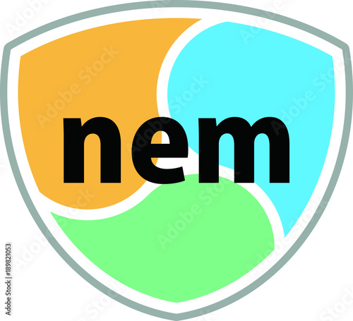 nem Virtual currency mark With character