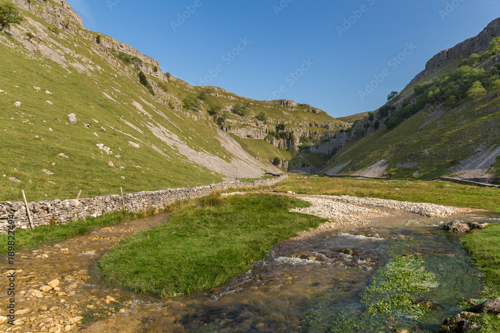 The Gordale Scar near Malham in the Yorkshire Dales, North Yorkshire, UK The Gordale Scar near Malham in the Yorkshire Dales, North Yorkshire, UK