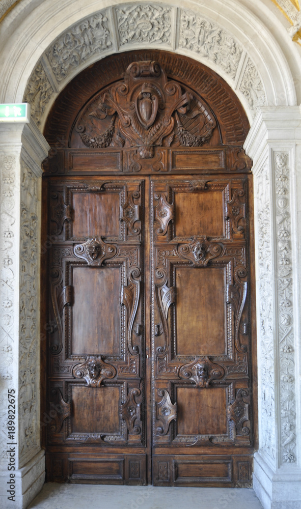 Ornate Wooden palace door