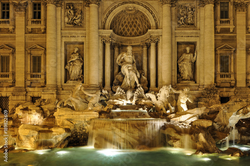 Fontana di Trevi, bigest spring in Rome, Italy